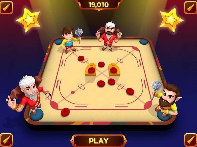 Carrom Superstar Main Banner Carrom Superstar Banner - Showing the game's main interface with carrom board and players